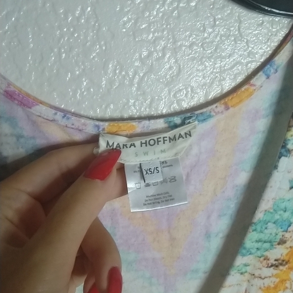 mara hoffman swim rainbow caftan dress cover up sz Xs/s - Picture 5 of 7